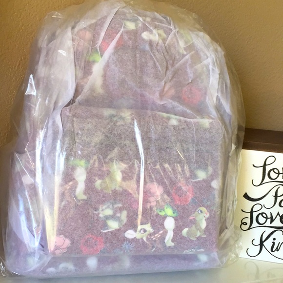 ✨SALE!✨ NWT!🌺 Beautiful Loungefly Bambi Floral Backpack! - Picture 6 of 7